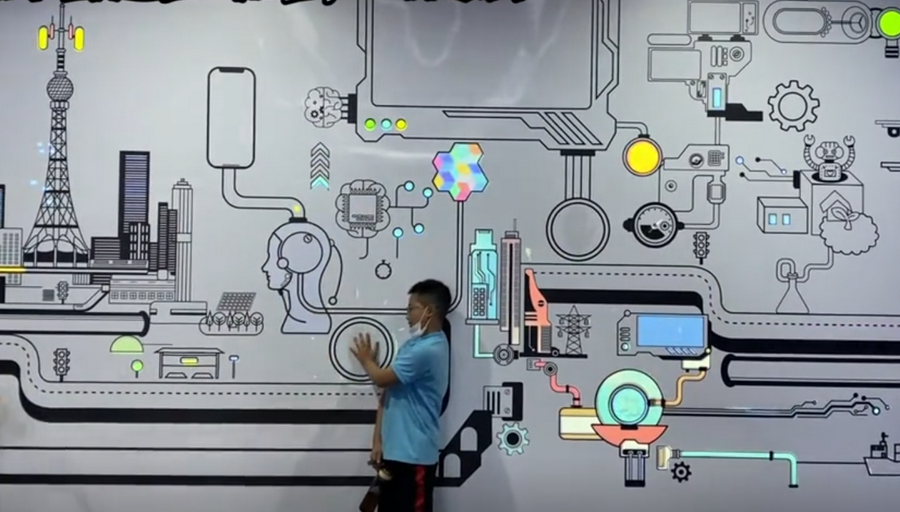 石墨投影雷達(dá)互動(dòng)，又稱霍格沃茲墻、魔法投影墻